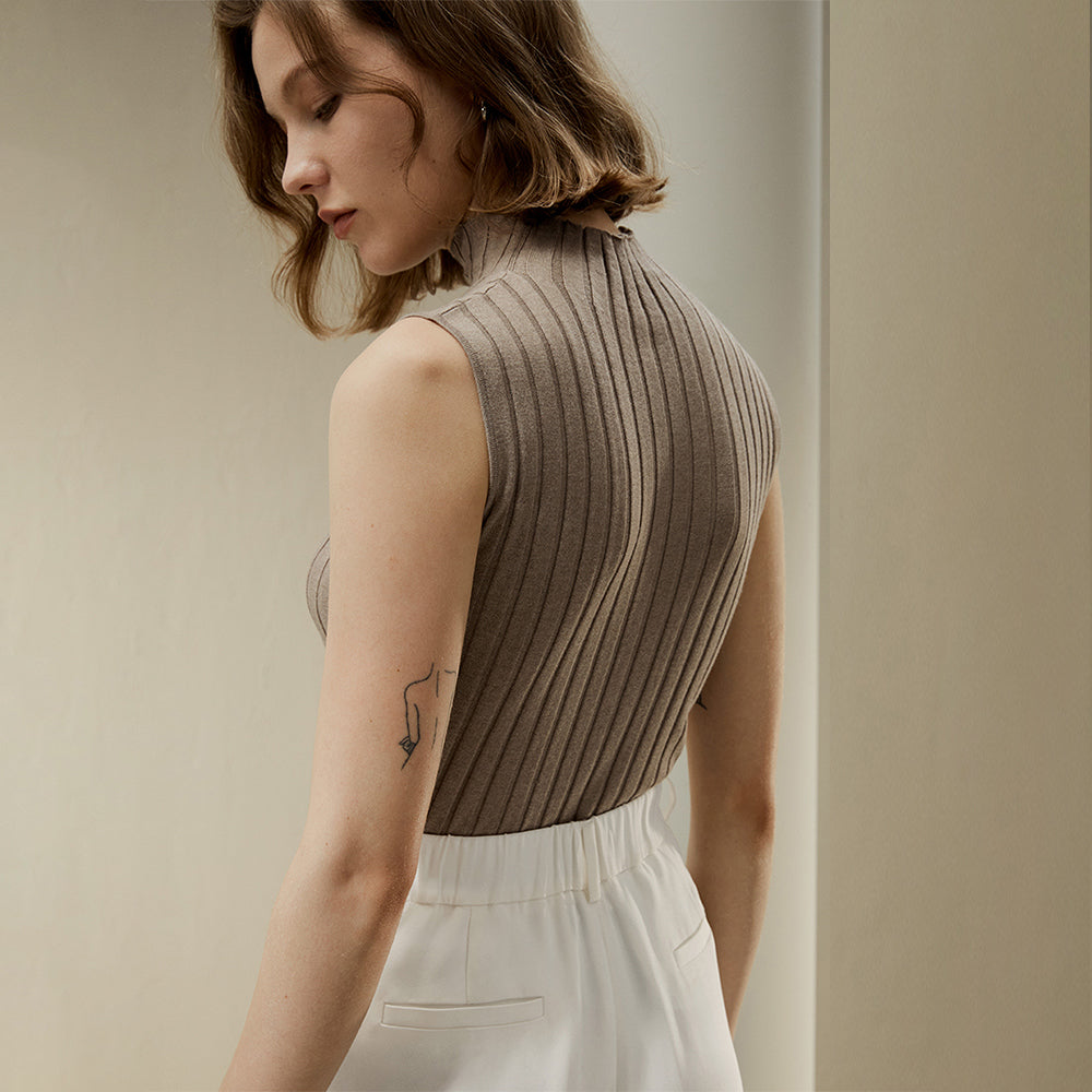 Débardeur Élégant Noir Femme Polyvalent 3