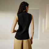 Débardeur Élégant Noir Femme Polyvalent 8