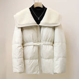 Doudoune Longue Femme Chic Ceinturée 1