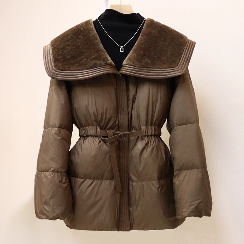 Doudoune Longue Femme Chic Ceinturée 3