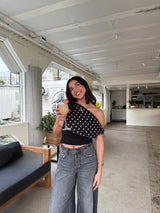 top blouses : Lara | Haut Femme Aéré à Pois in van Seroa