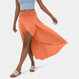skirts : Heidi | Jupe Longue Femme Swingante Élégante Mi-Mollet in Orange van Seroa
