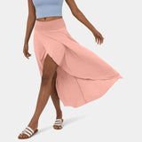 skirts : Heidi | Jupe Longue Femme Swingante Élégante Mi-Mollet in Rose van Seroa