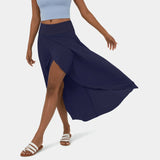 skirts : Heidi | Jupe Longue Femme Swingante Élégante Mi-Mollet in Bleu Foncé van Seroa