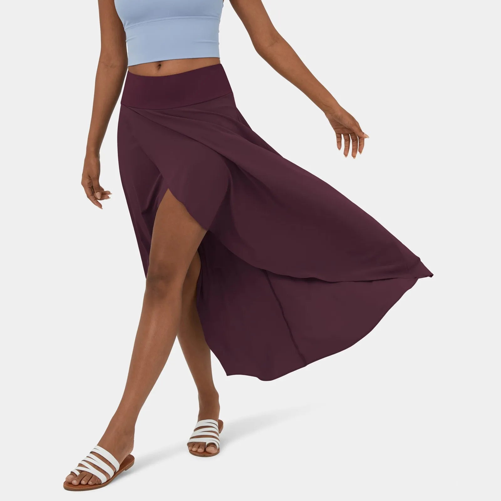 skirts : Heidi | Jupe Longue Femme Swingante Élégante Mi-Mollet in Vin van Seroa