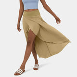 skirts : Heidi | Jupe Longue Femme Swingante Élégante Mi-Mollet in Khaki van Seroa