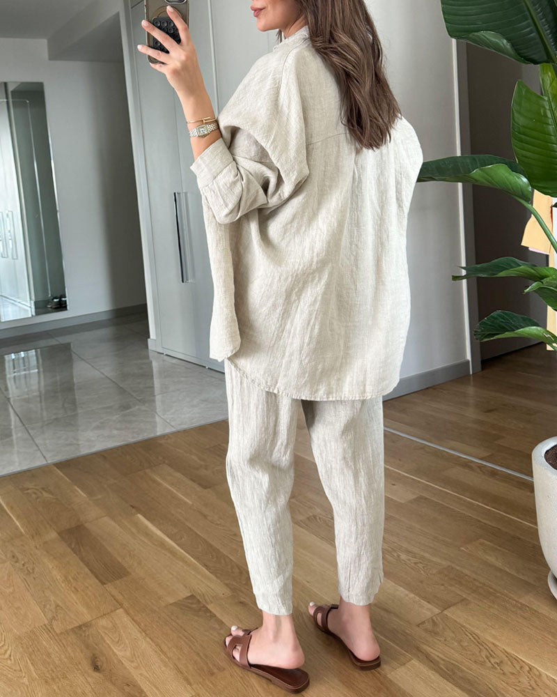 Ensembles et tenues pour femmes : Jonie | Ensemble Blouse et Pantalon Confortable Femme in van Seroa