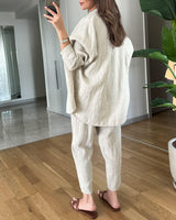 Ensembles et tenues pour femmes : Jonie | Ensemble Blouse et Pantalon Confortable Femme in van Seroa
