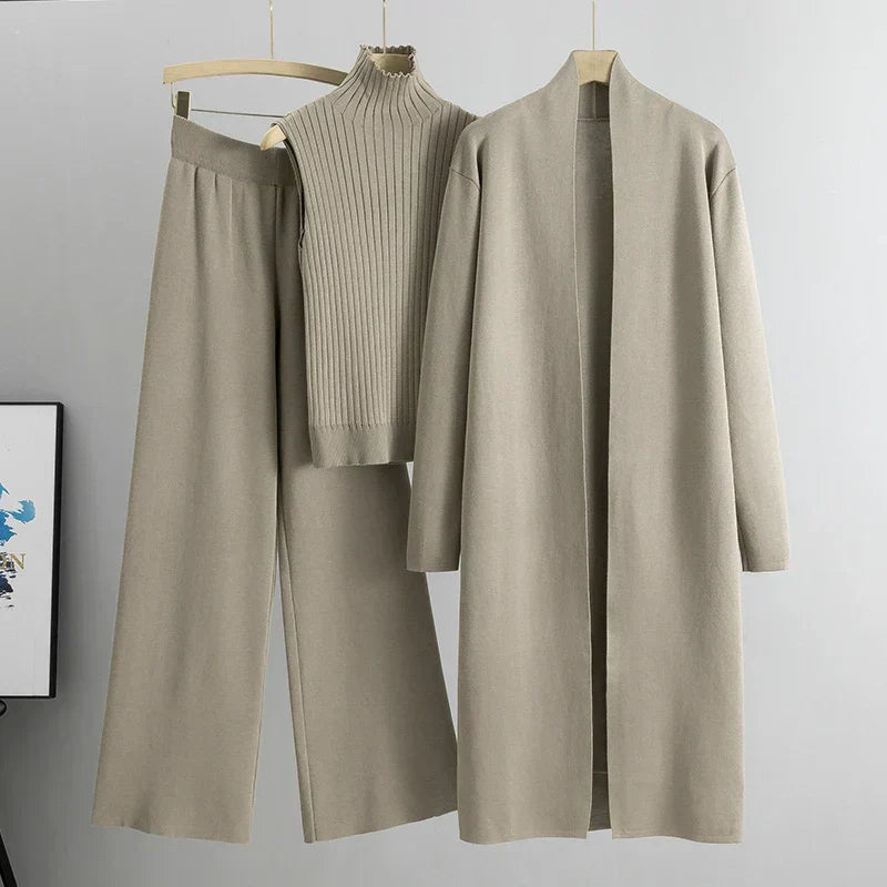 Ensemble Élégant Cardigan et Pantalon Femme 0
