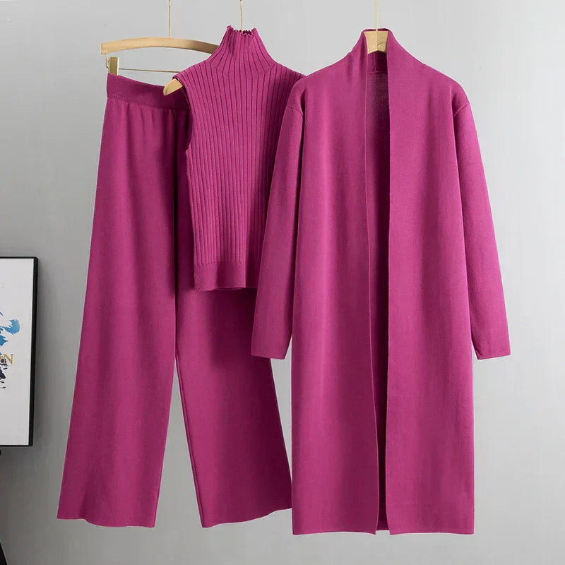 Ensemble Élégant Cardigan et Pantalon Femme 1