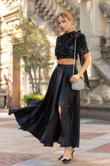 Ensemble Féminin Éblouissant avec Jupe Fendue 6