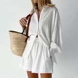 Ensemble Femme Chic Chemise et Short 0