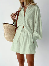 Ensemble Femme Chic Chemise et Short 3