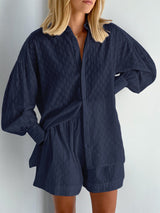 Ensemble Femme Chic Chemise et Short 4