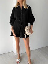 Ensemble Femme Chic Chemise et Short 5