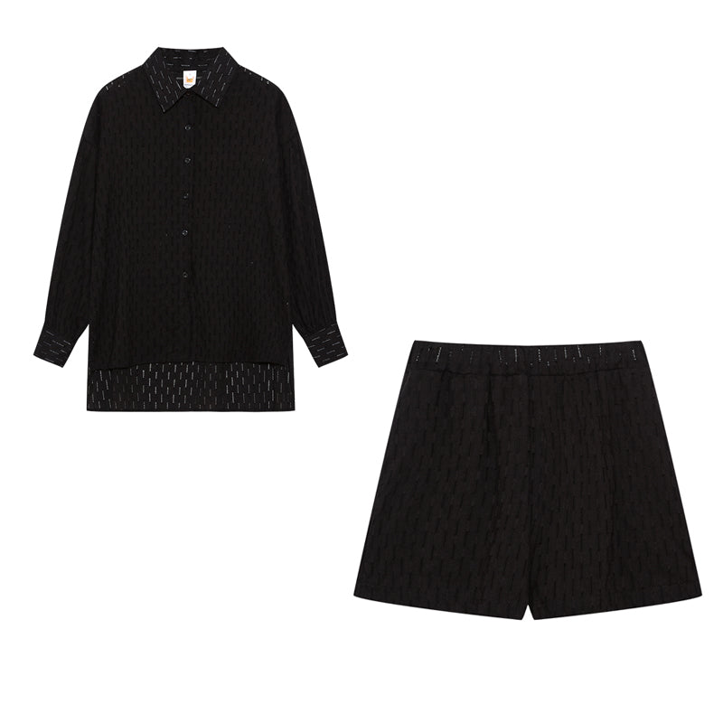Ensemble Femme Chic Chemise et Short 8