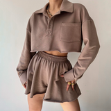 Ensemble Femme Chic Pull Court Doux 0