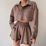 Ensemble Femme Chic Pull Court Doux 1