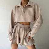 Ensemble Femme Chic Pull Court Doux 3