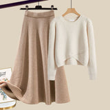 Ensemble Femme Chic Pull et Jupe 2