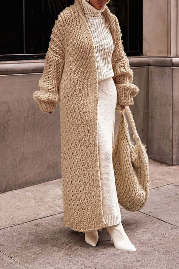 Ensemble Femme Chic Tricoté avec Cardigan 7