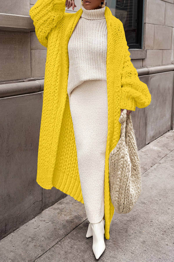 Ensemble Femme Chic Tricoté avec Cardigan 8