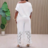 Ensemble Femme Chic à Épaules Asymétriques 2