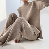 Ensemble Femme Chic en Tricot Côtelé 0