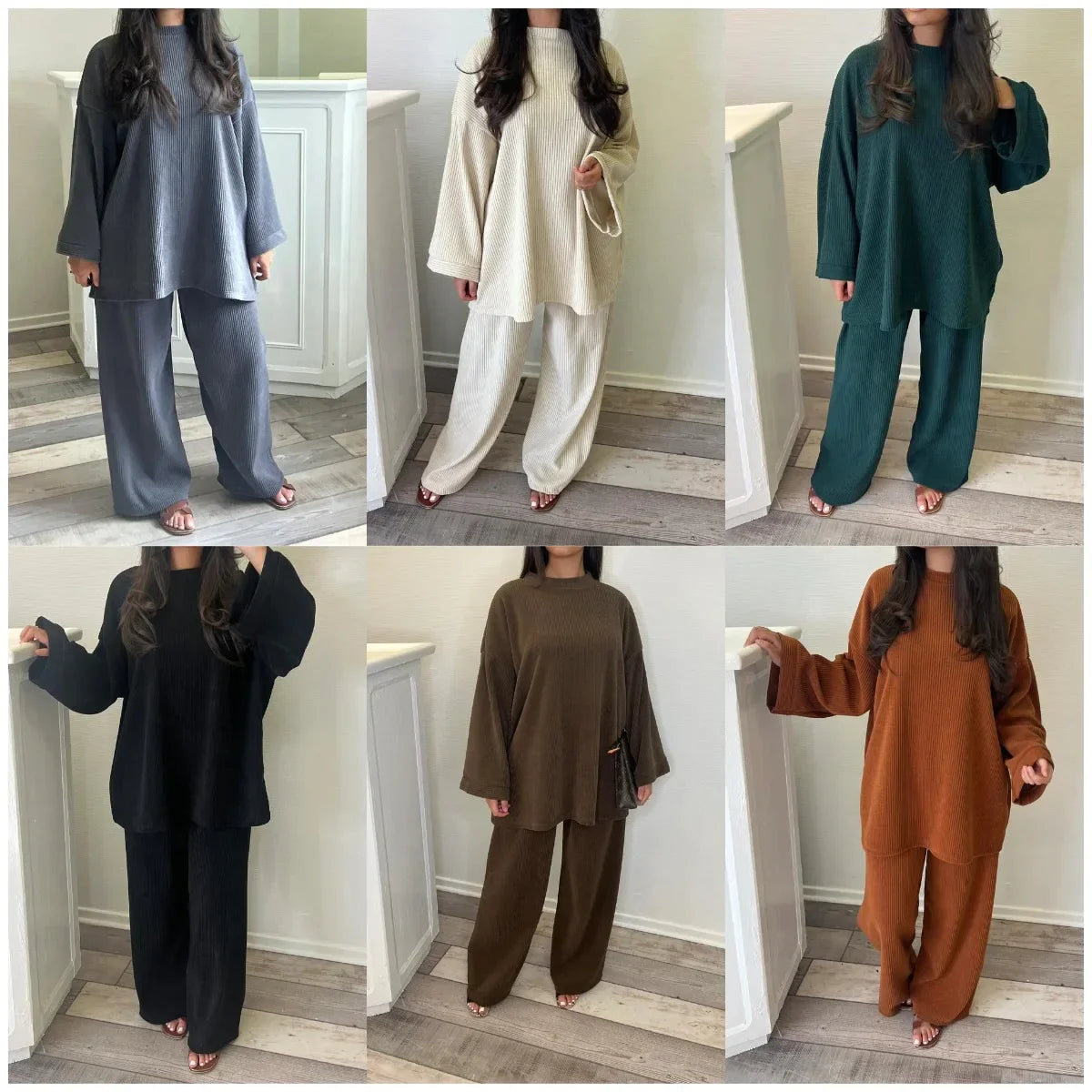 Ensemble Femme Chic en Velours Côtelé 6