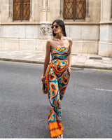 Ensemble Femme Coloré Chic avec Imprimé Vintage 0