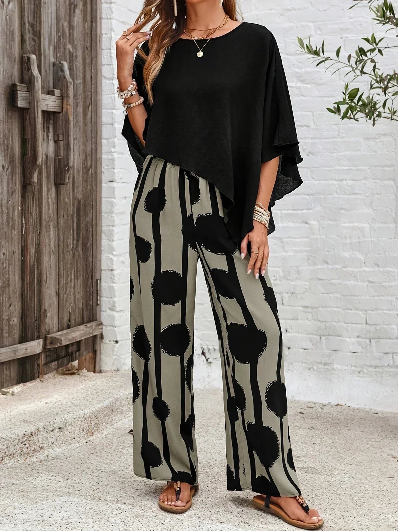 Ensemble Femme Confortable avec Taille Élastique 3