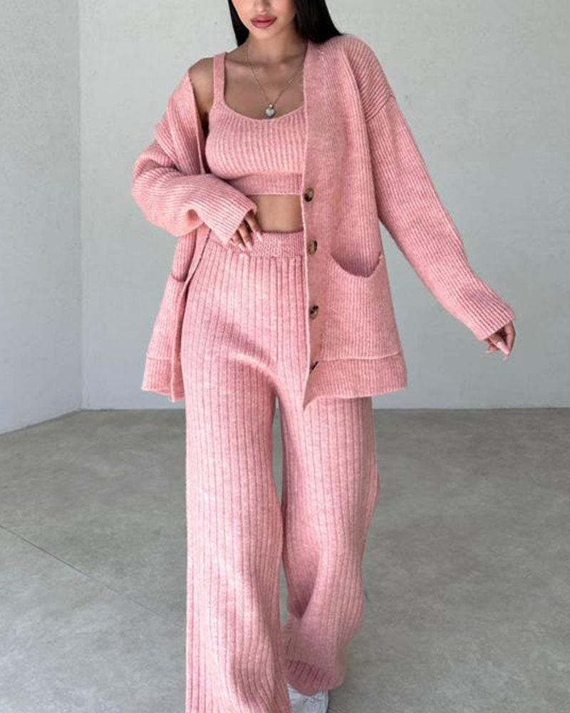 Ensemble Femme Confortable en Tricot 1