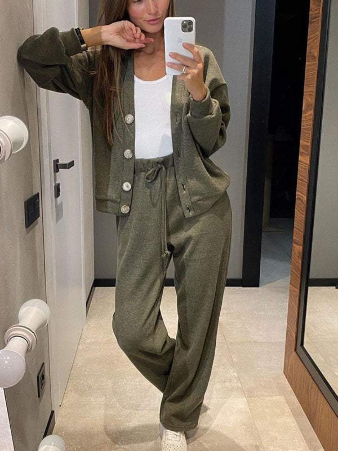 Ensemble Femme Décontracté Cardigan et Pantalon 0