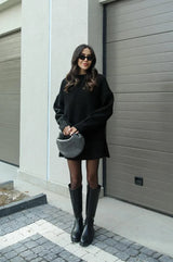 Ensemble Femme Élégant Pull Mini Jupe 4