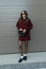 Ensemble Femme Élégant Pull Mini Jupe 8
