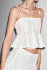 Amily | Ensemble Femme Élégant Top Brodé Jupe