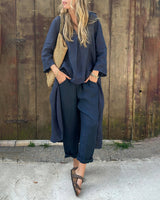 Robes : Cova | Ensemble Femme Élégant et Confortable in Bleu marine van Seroa