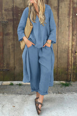 Robes : Cova | Ensemble Femme Élégant et Confortable in Bleu ciel van Seroa