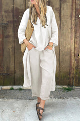 Robes : Cova | Ensemble Femme Élégant et Confortable in Blanc van Seroa