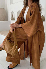 Ensemble Femme Kimono Élégant Plissé 3