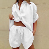 Ensembles et tenues pour femmes : Yeira | Ensemble Femme Léger en Lin pour Été in Blanc van Seroa