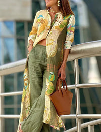 Leichtes und stylisches 2-teilige Sommer-Set Damen Fließend & Bequem