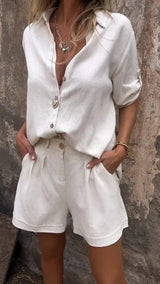 Ensembles pour femmes : Lyca | Ensemble Femme Lin Léger Confortable in van Seroa