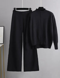 Damen-Set mit Pullover und Hose, Oversized Grobstrick