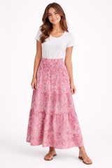 Damen fließendes Set mit elegantem Blumenmuster – weite Hose &
