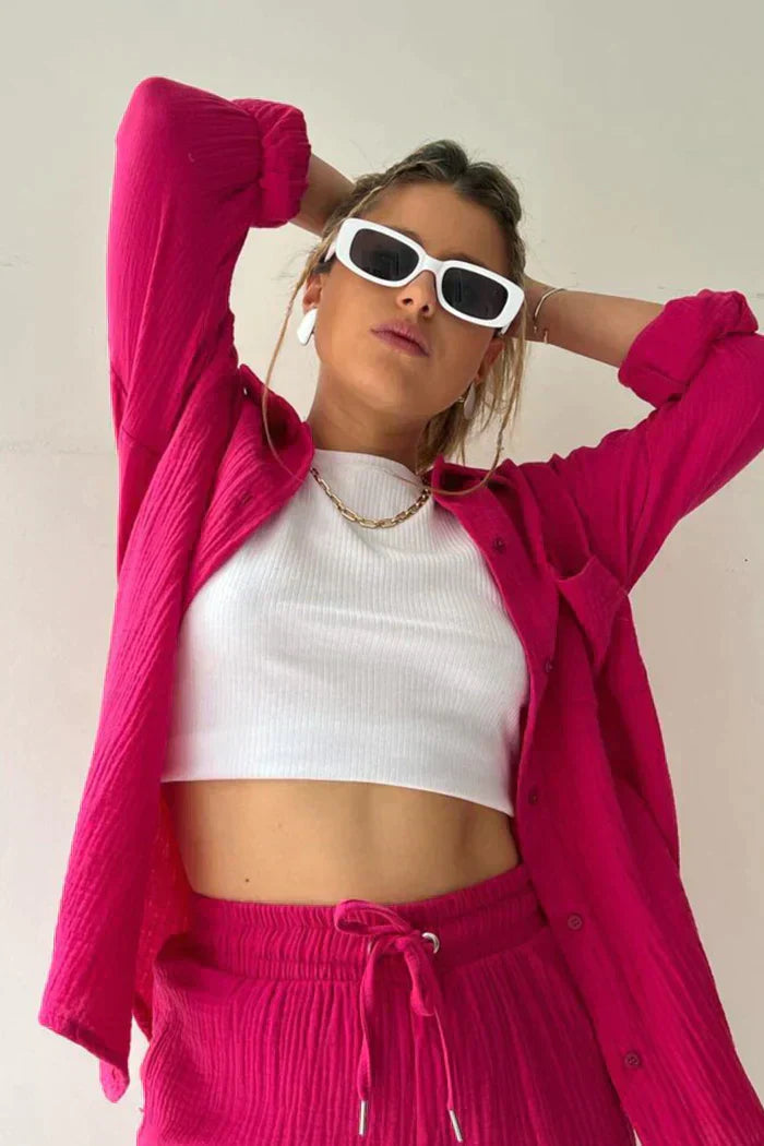 Vêtements pour femmes : Maye | Ensemble Tailleur Élégant Femme in Rose van Seroa