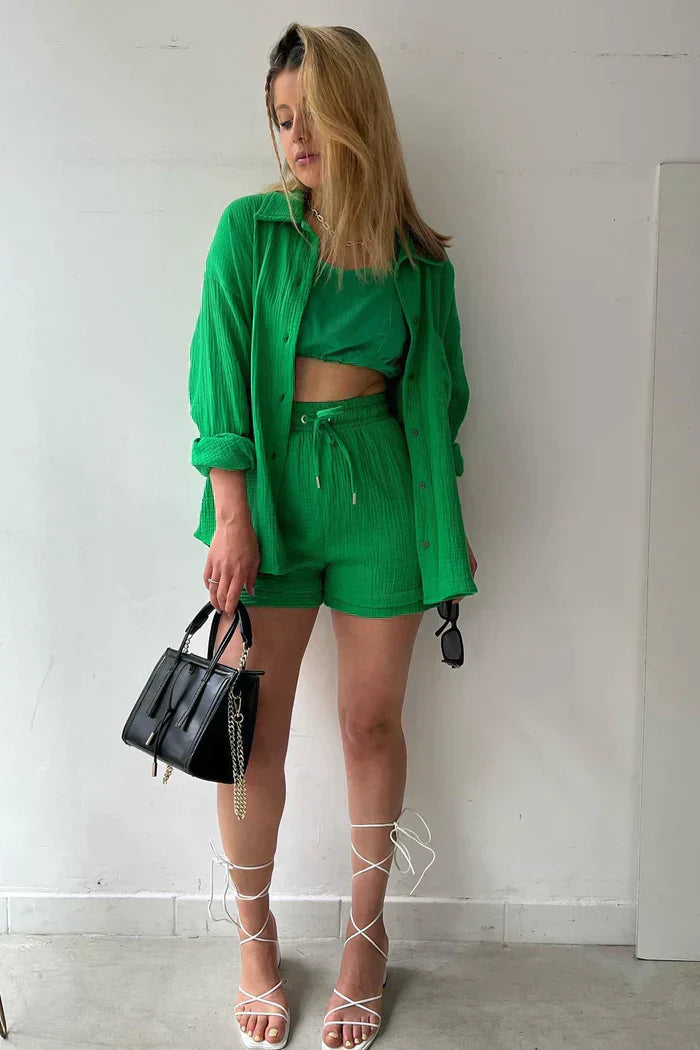 Vêtements pour femmes : Maye | Ensemble Tailleur Élégant Femme in Vert van Seroa