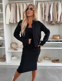 Damen Tailleur-Set mit Rock und Bomberjacke, lässige Kleider