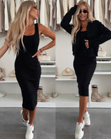 Ensemble Tailleur Femme Chic Jupe et Bomber 3