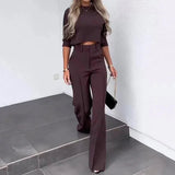 Ensemble Tailleur Femme Chic à Manches Longues 5